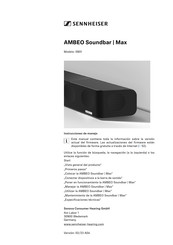 Sennheiser AMBEO MAX SB01 Instrucciones De Manejo