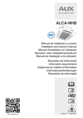 AUX ALCA-60-NHBT Manual De Instalación Y Usuario