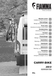 Fiamma CARRY-BIKE 200 D Instrucciones De Montaje Y Uso