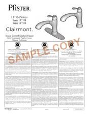 Pfister Clairmont LF 534 Serie Manual Del Usuario