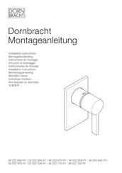 Dornbracht 36 020 626-FF Instrucciones De Montaje