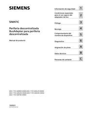 Siemens 6DL1193-6AG20-0AA0 Manual De Producto