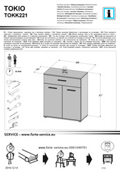 Forte TOKIO TOKK221 Instrucciones De Montaje