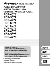 Pioneer PureVision PDP-5072 Manual De Instrucciones