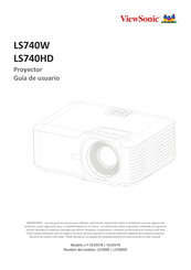 ViewSonic LS740HD Guía De Usuario