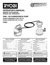 Ryobi P3002 Manual Del Operador