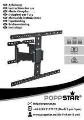 Poppstar VESA Manual De Instrucciones