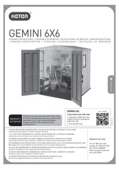 Keter GEMINI 17182787 Instrucciones De Montaje