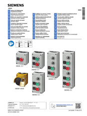 Siemens 3SB380.-.D.3 Instructivo