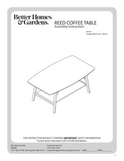 Better Homes and Gardens REED BH16-021-399-01 Instrucciones De Ensamble