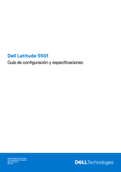 Dell Latitude 5501 Guía De Configuración Y Especificaciones