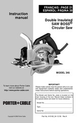 Porter Cable SAW BOSS 345 Manual De Instrucciones