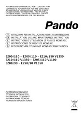 Pando E210/150 V1350 Instrucciones De Uso Y De Montaje