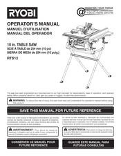 Ryobi RTS12 Manual Del Operador