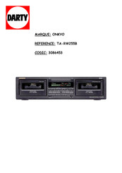 Onkyo TA-RW255B Manual De Instrucciones