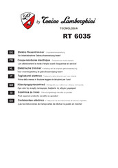 Tonino Lamborghini RT 6035 Traducción De Las Instrucciones De Servicio Originales