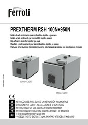 Ferroli PREXTHERM RSH 200N Instrucciones Para El Uso, La Instalación Y El Montaje