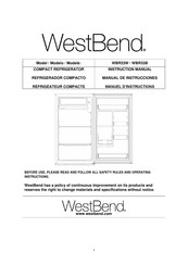 Westbend WBR33W Manual De Instrucciones