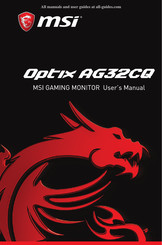 MSI Optix AG32CQ Manual Del Usuario
