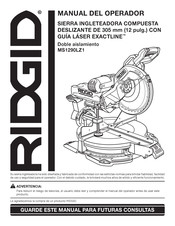 RIDGID MS1290LZ1 Manual Del Operador