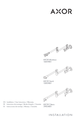 Hansgrohe AXOR Citterio 39834 1 Serie Instrucciones De Montaje / Manejo / Garantía