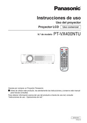 Panasonic PT-VX400NTU Instrucciones De Uso