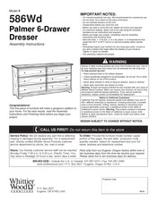 Whittier Wood Furniture Palmer 586Wd Instrucciones De Ensamblaje