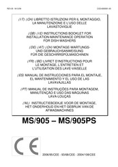 Lotus MS 905PS Manual De Instrucciones Para El Montaje Y Manejo