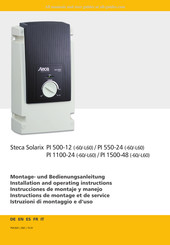 Steca Solarix PI 500-12-L60 Instrucciones De Montaje Y Manejo