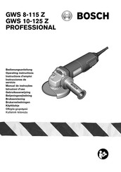 Bosch GWS 8-115 Z PROFESSIONAL Instrucciones De Servicio