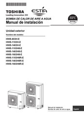 Toshiba ESTIA HWS-1103H-E Manual De Instalación