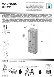Forte MADRANO MEGV711R Instrucción De Montaje