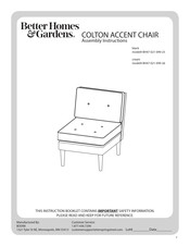 Better Homes and Gardens COLTON BH47-021-099-25 Instrucciones De Ensamble