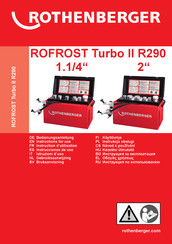 Rothenberger ROFROST Turbo II R290 1.1/4 Instrucciones De Uso