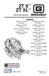 Gravely ZT X 52 Manual Del Operador