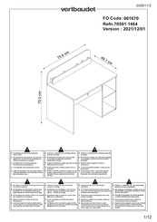 VERTBAUDET 70501 1464 Manual Del Usuario