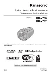 Panasonic HC-V787 Instrucciones De Funcionamiento