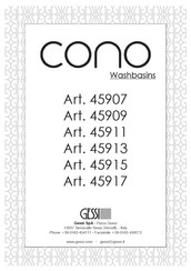 Gessi CONO 45909 Manual Del Usuario