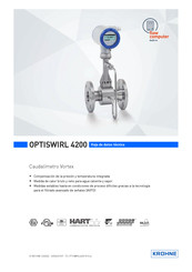 Krohne OPTISWIRL 4200 Hoja De Datos Técnica