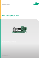 Wilo Atmos GIGA-NHT Serie Instrucciones De Instalación Y Funcionamiento