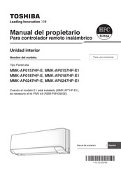 Toshiba MMK-AP0187HP-E1 Manual Del Propietário