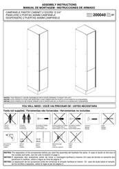 Panorama Móveis CAMPANELE 200040 Instrucciones De Armado