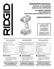 RIDGID R86035 Manual Del Operador