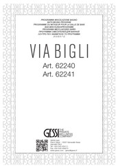 Gessi VIA BIGLI 62240 Manual Del Usuario