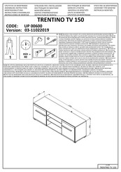 Forma Ideale TRENTINO TV 150 UP 00600 Instrucciones De Montaje