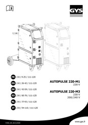 GYS AUTOPULSE 220-M3 Manual Del Usuario