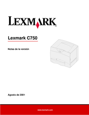 Lexmark C750 Manual Del Usuario