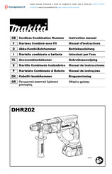 Makita DHR202Z Manual De Instrucciones