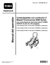 Toro Z Master Commercial 2000 Serie Manual Del Operador