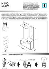 Forte NIKO NIKD03 Montaje